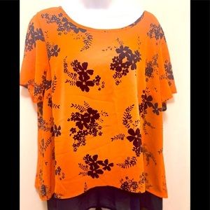 Michael Kors Floral Top Size Large